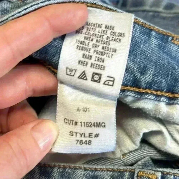 VINTAGE!! Y2K American Eagle flare, slit pocket, low rise-zero stretch size 12 - Picture 5 of 13